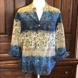 Women's Dressy Casual Button Top SZ L